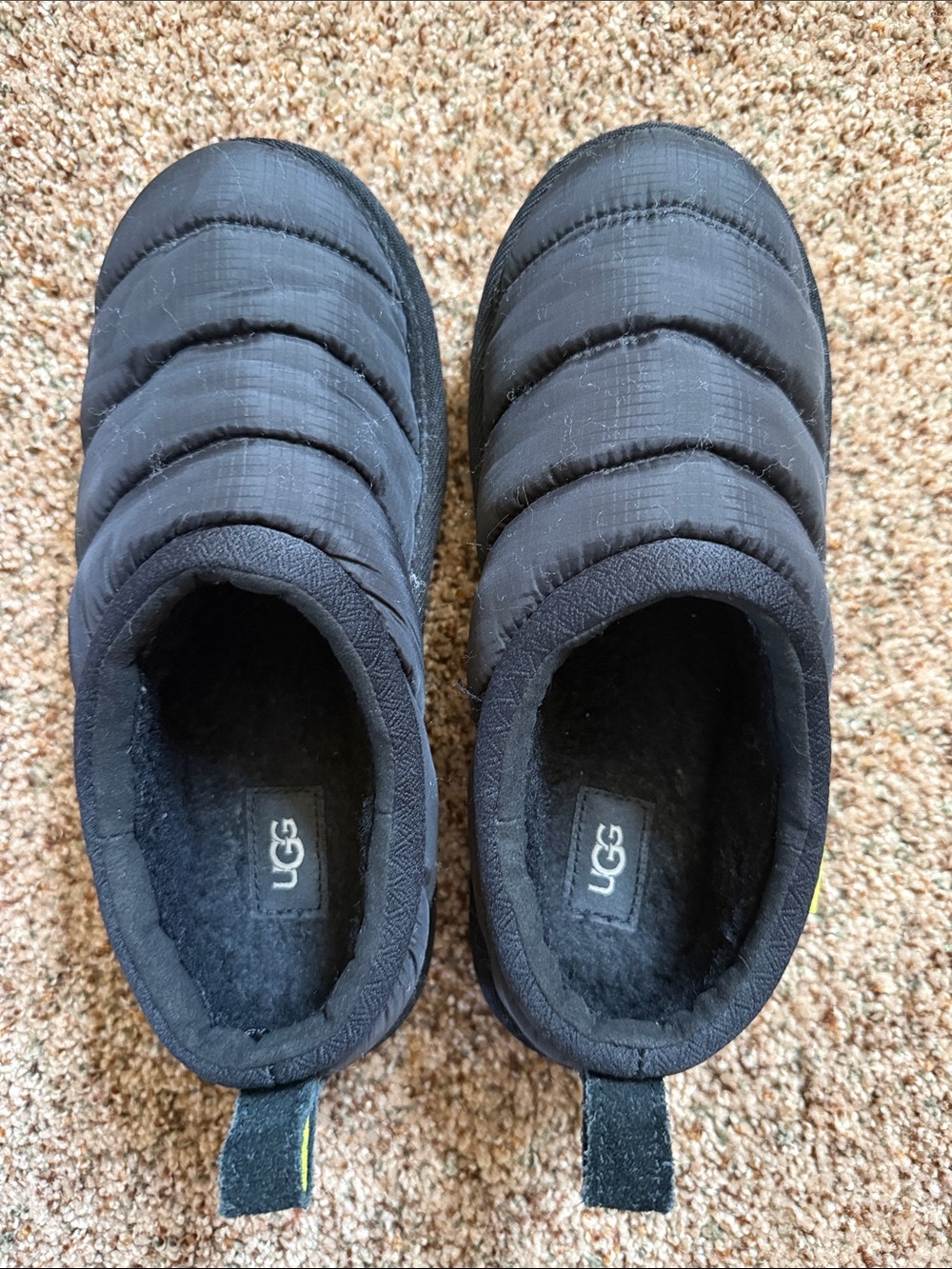 UGG Black Quilted Cozy Slip-Ons